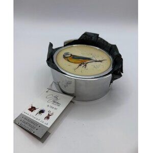 Tilnar Art Recycled Aluminium Coasters With Bird Design Set Of 6 In Holder